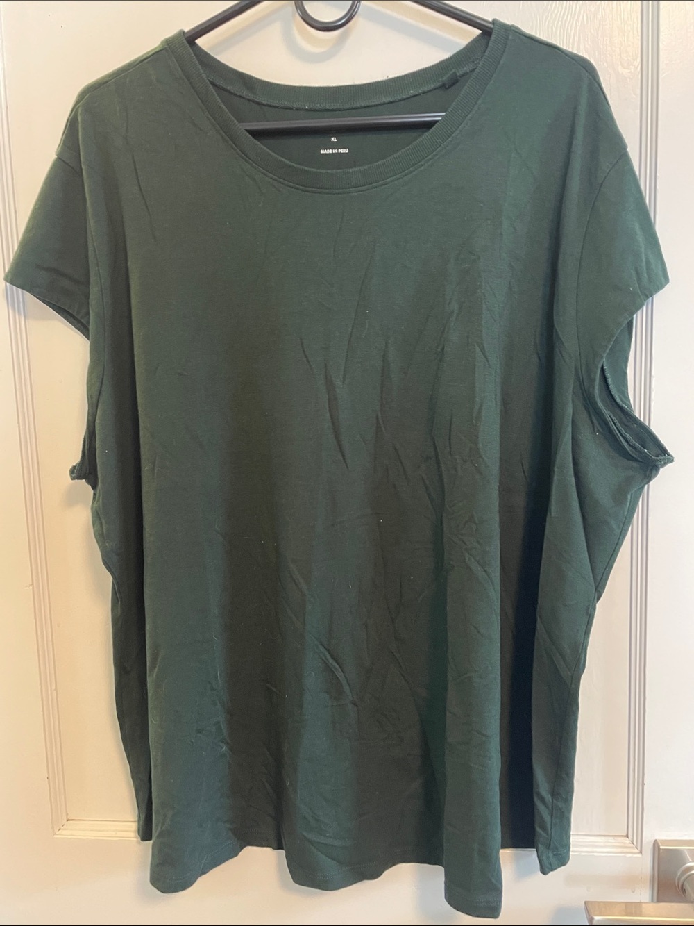 Universal Standard Dark Green Cap Sleeve Tee